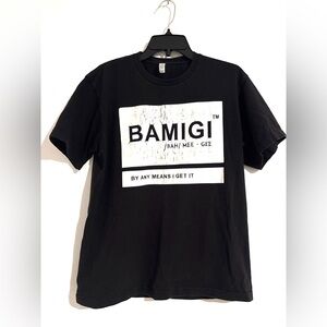 BAMIGI Size M Black Graphic T-Shirt
